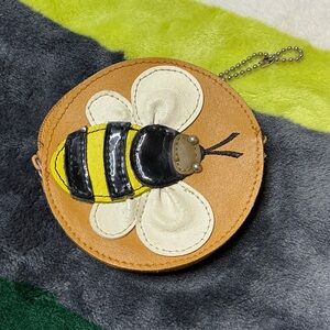 Rolfs Bee Design Coin Purse - Yellow, Black, Tan